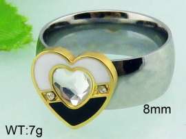 Stainless Steel Stone&Crystal Ring