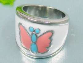 Stainless Steel Enamel Ring