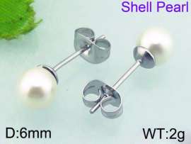 SS Shell Pearl Earrings