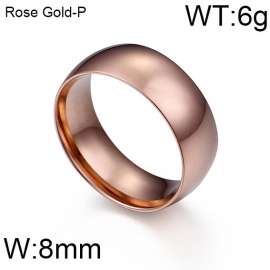 Stainless Steel Rose Gold-plating Ring