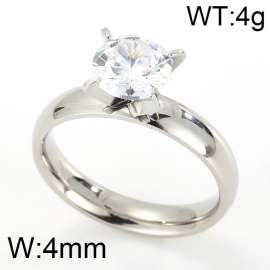 Stainless Steel Stone&Crystal Ring