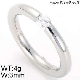 Stainless Steel Stone&Crystal Ring