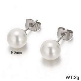 SS Shell Pearl Earrings