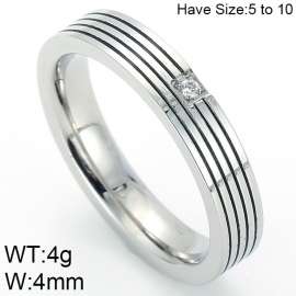 Stainless Steel Stone&Crystal Ring