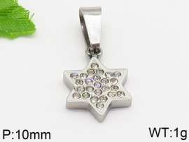 Stainless Steel Stone & Crystal Pendant
