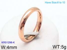 Stainless Steel Rose Gold-plating Ring