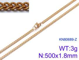 Staineless Steel Small Gold-plating Chain