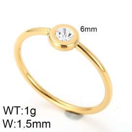 Stainless Steel Stone&Crystal Ring