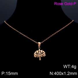 SS Rose Gold-Plating Necklace