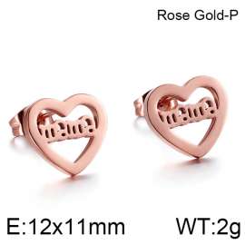 SS Rose Gold-Plating Earring