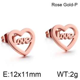 SS Rose Gold-Plating Earring