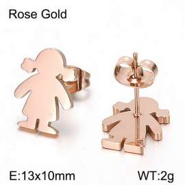 SS Rose Gold-Plating Earring