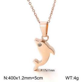 SS Rose Gold-Plating Necklace