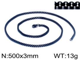 Stainless Steel Black-plating Necklace