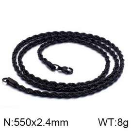 Stainless Steel Black-plating Necklace