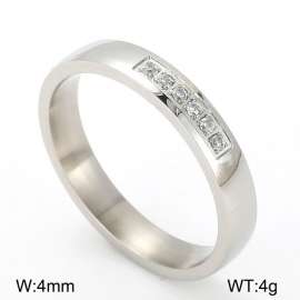 Stainless Steel Stone&Crystal Ring