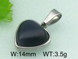 Stainless Steel Stone&Crystal Pendant
