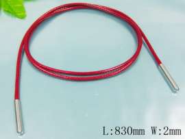 Stainless Steel Clasp with Fabric Cord--2mm