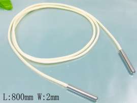 Stainless Steel Clasp with Fabric Cord--2mm