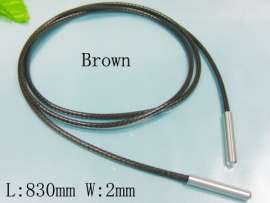 Stainless Steel Clasp with Fabric Cord--2mm