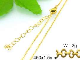 Staineless Steel Small Gold-plating Chain