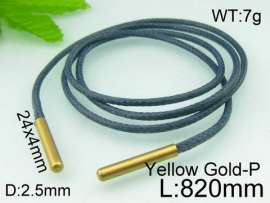 Stainless Steel Clasp with Fabric Cord