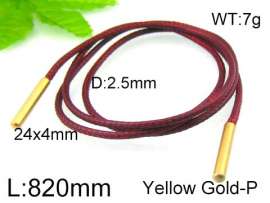 Stainless Steel Clasp with Fabric Cord