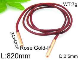 Stainless Steel Clasp with Fabric Cord