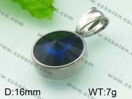 Stainless Steel Stone&Crystal Pendant