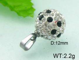 Stainless Steel Stone&Crystal Pendant