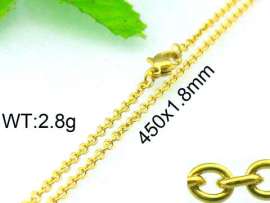 Staineless Steel Small Gold-plating Chain