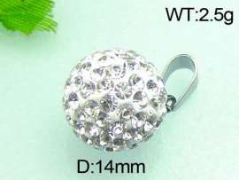 Stainless Steel Stone&Crystal Pendant