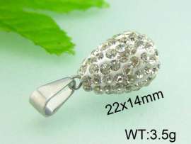 Stainless Steel Stone&Crystal Pendant