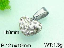 Stainless Steel Stone&Crystal Pendant