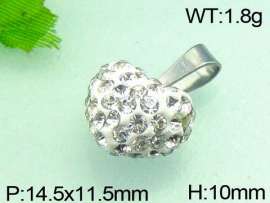Stainless Steel Stone&Crystal Pendant