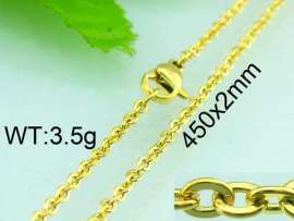 Staineless Steel Small Gold-plating Chain