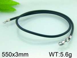 Stainless Steel Clasp with Rubber Cord